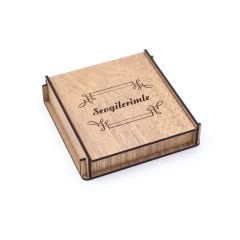 Ahşap Kutulu  Doğal Taş Hematit Unisex Bileklik