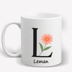 L Harfi İsime Özel Kupa Bardak