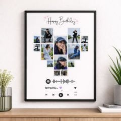 Spotify Kalp Kolaj Çerçeve  14 Fotoğraflı