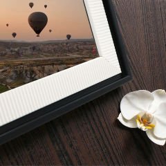 Siyah Metal Paspartulu 15x21 Fotoğraf Çerçevesi