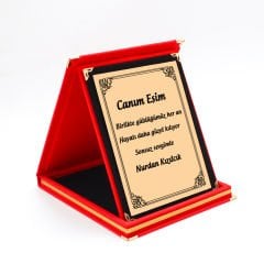 Canım Eşim Gold Metal Plaket