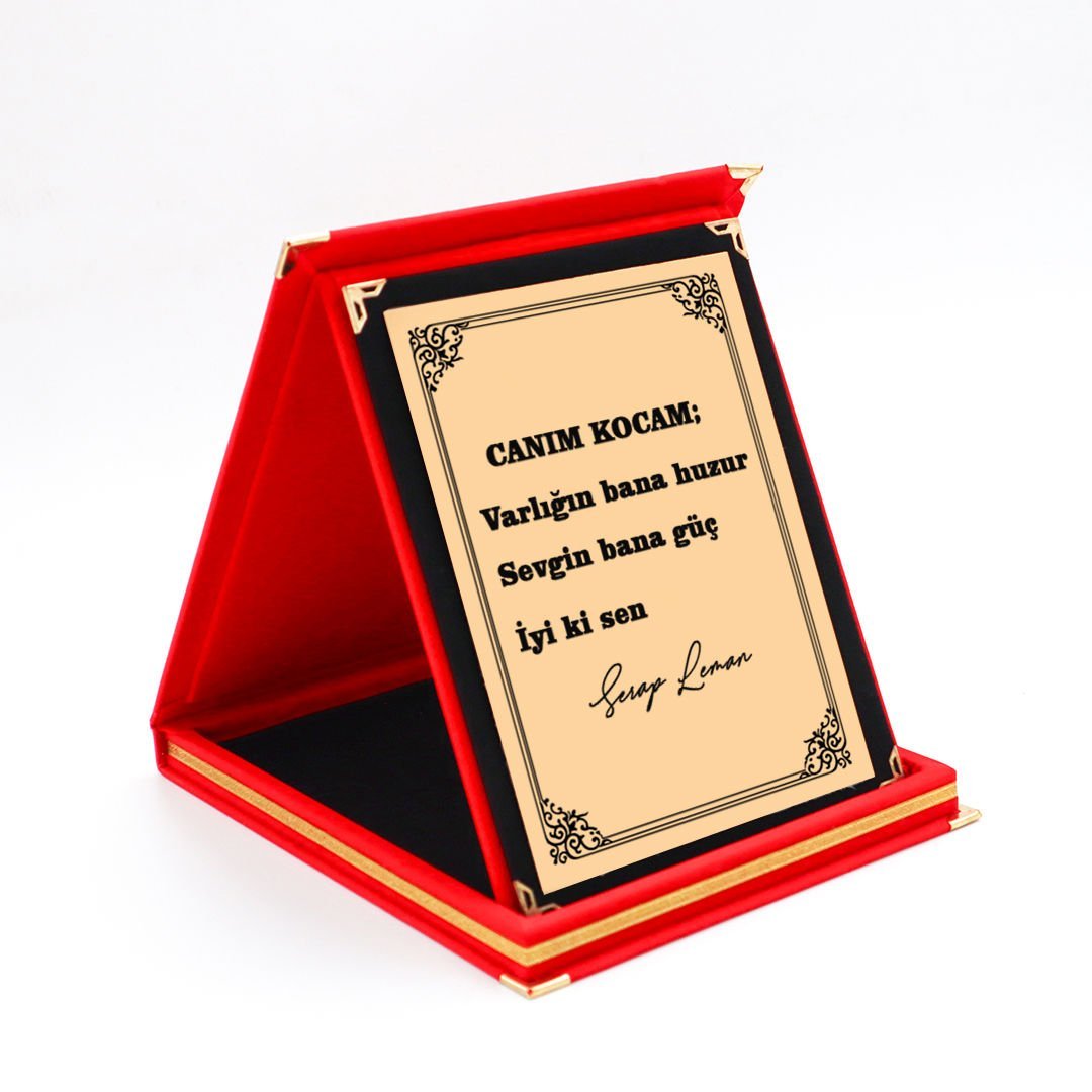 Canım Kocam Gold Metal Plaket