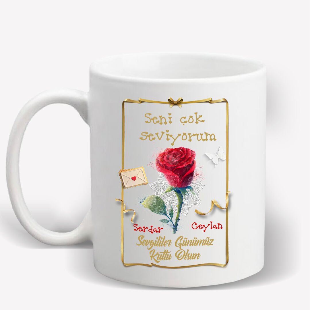 Seni Çok Seviyorum Sevgililer Günü Kupası