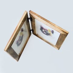 Ahşap İkili Fotoğraf Baskılı Çerçeve