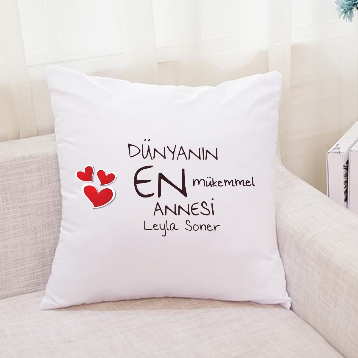 Dünyanın En Mükemmel Annesi Kişiye Özel Yastık