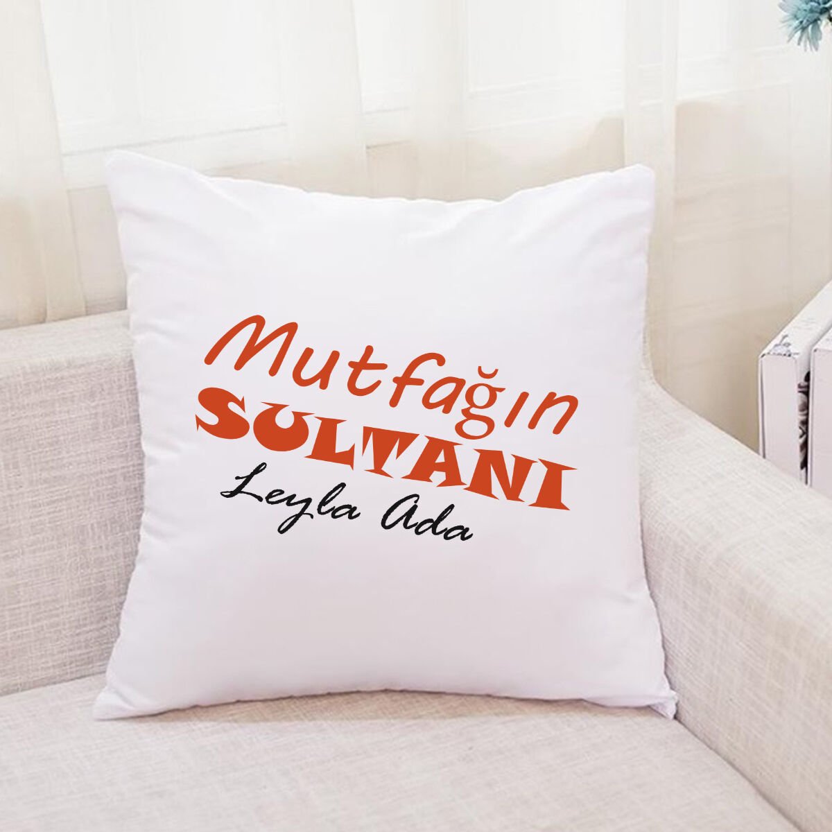 Mutfağın Sultanı Temalı Kişiye Özel Yastık